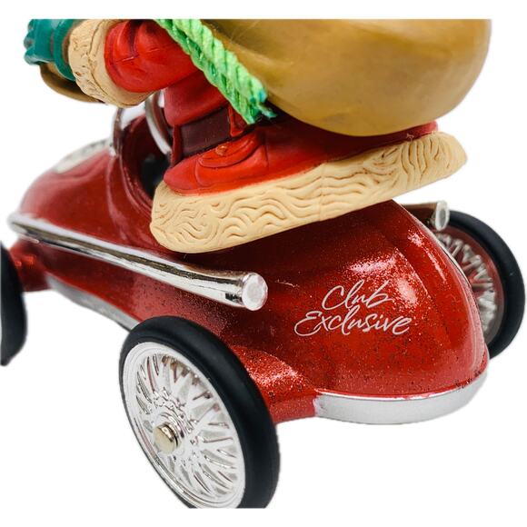 Hallmark SANTA TAKES A SPIN Keepsake Ornament 2008 Pedal Car Club Exclusive‎ - Picture 7 of 12